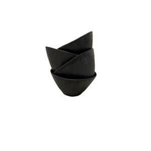 Real Simple | Melamine Bowl Set | Black - Rice Bowls